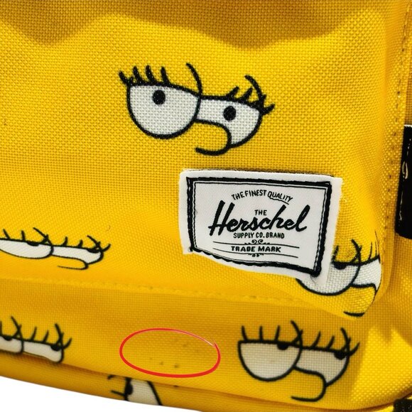 Vintage Herschel Lisa Simpson Classic Mini Backpack Yellow The Simpsons. RARE! - Picture 5 of 8